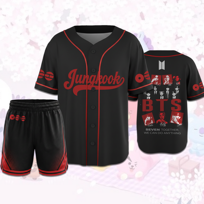 BTS Arirang Tour Seven Together We Can Do Anything Full Set Baseball Jersey