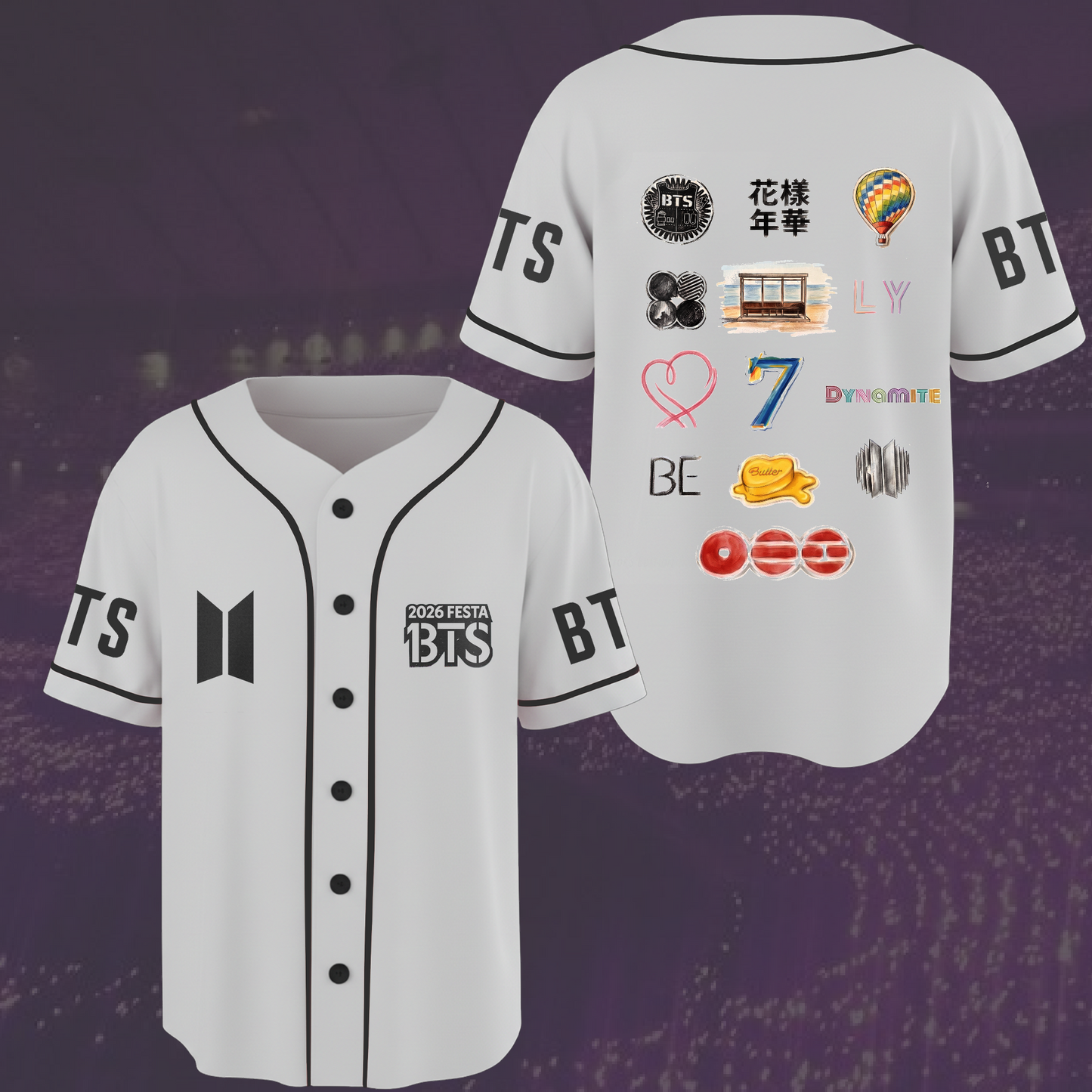 2026 Festa Bts 13 Eras Arirang World Tour Retro Baseball Jersey