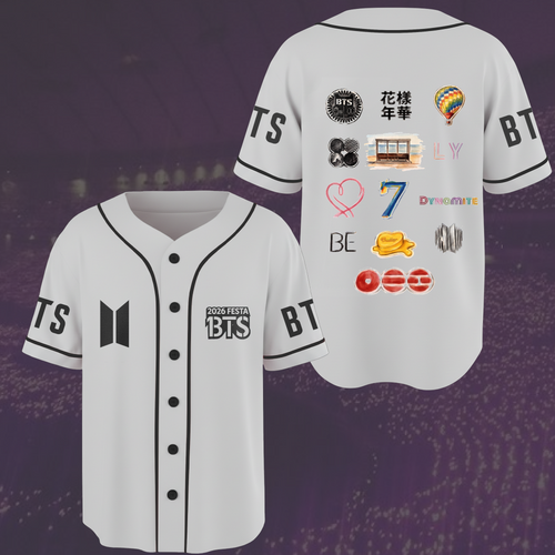 2026 Festa Bts 13 Eras Arirang World Tour Retro Baseball Jersey