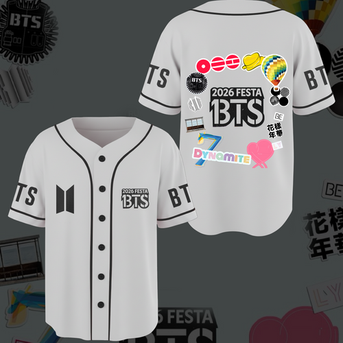Bts 2026 Festa 13 Year Arirang World Tour Baseball Jersey