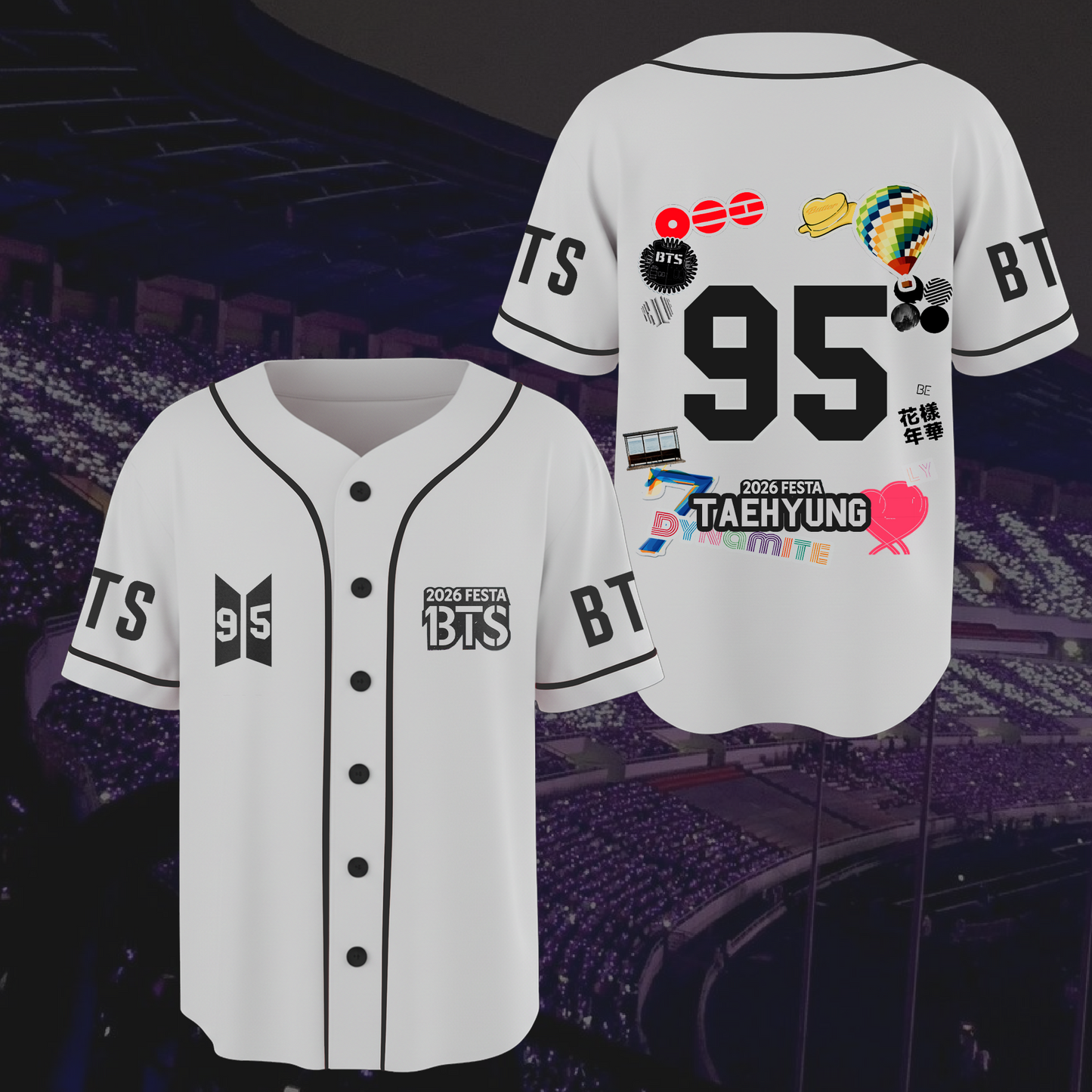 BTS Festa 2026 Happy Month 13 Years Baseball Jersey Fan Editon