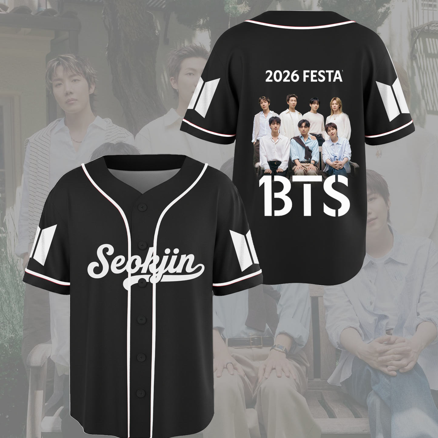 BTS Festa 13 Years Baseball Jersey Army Edition