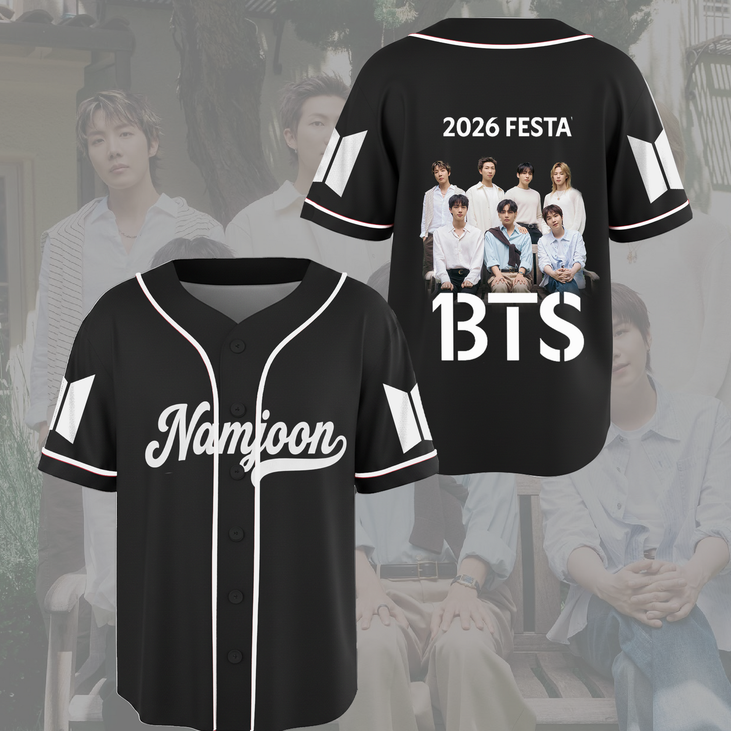 BTS Festa 13 Years Baseball Jersey Army Edition