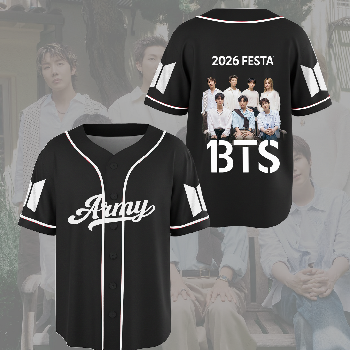 BTS Festa 13 Years Baseball Jersey Army Edition