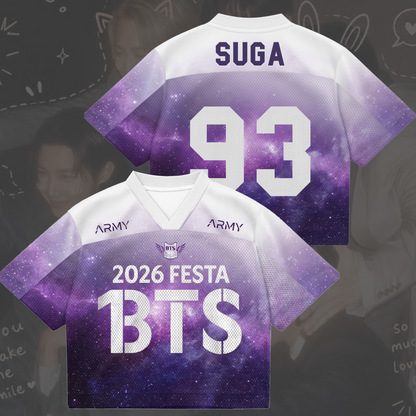 Purple Milky Way BTS 2026 Festa Mix Mesh Jersey Fan Edition