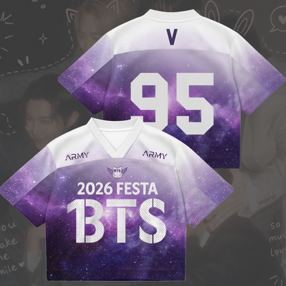Purple Milky Way BTS 2026 Festa Mix Mesh Jersey Fan Edition
