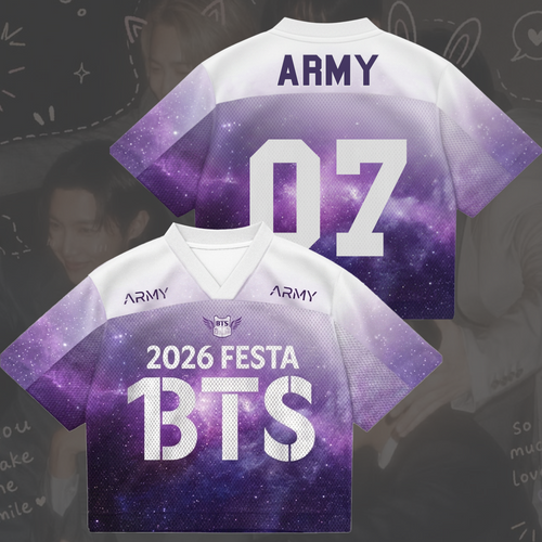 Purple Milky Way BTS 2026 Festa Mix Mesh Jersey Fan Edition