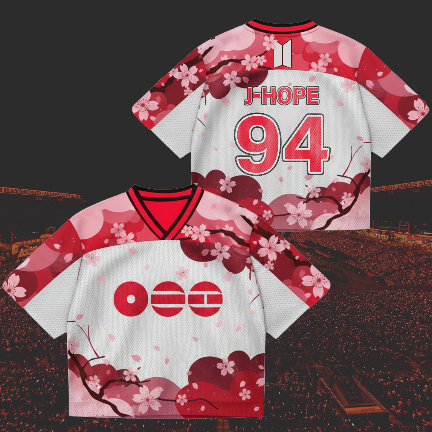 BTS Arirang Tour Jersey - Sakura Style Mix Mesh