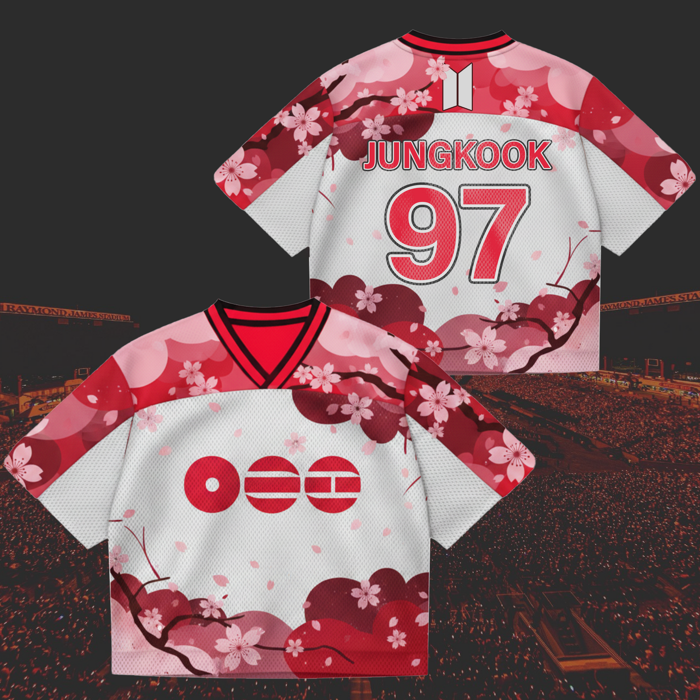 BTS Arirang Tour Jersey - Sakura Style Mix Mesh