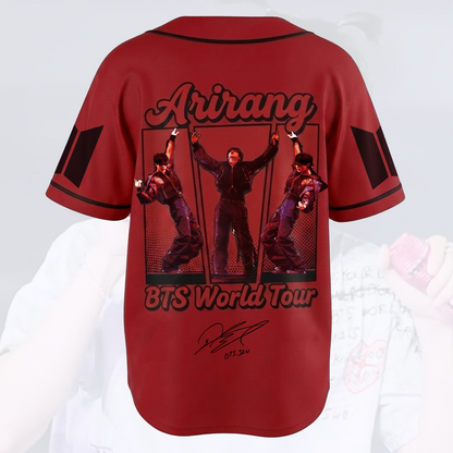 Arirang Spotlight Jin BTS World Tour Baseball Jersey Fan Edition