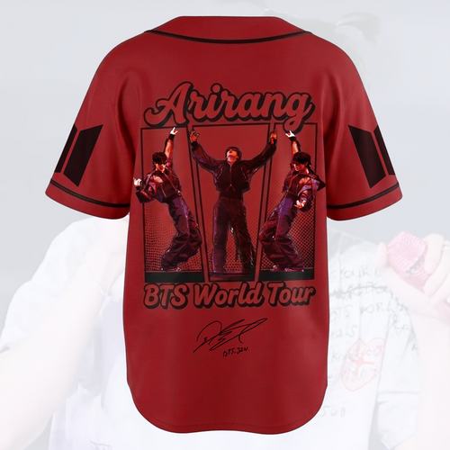 Arirang Spotlight Jin BTS World Tour Baseball Jersey Fan Edition