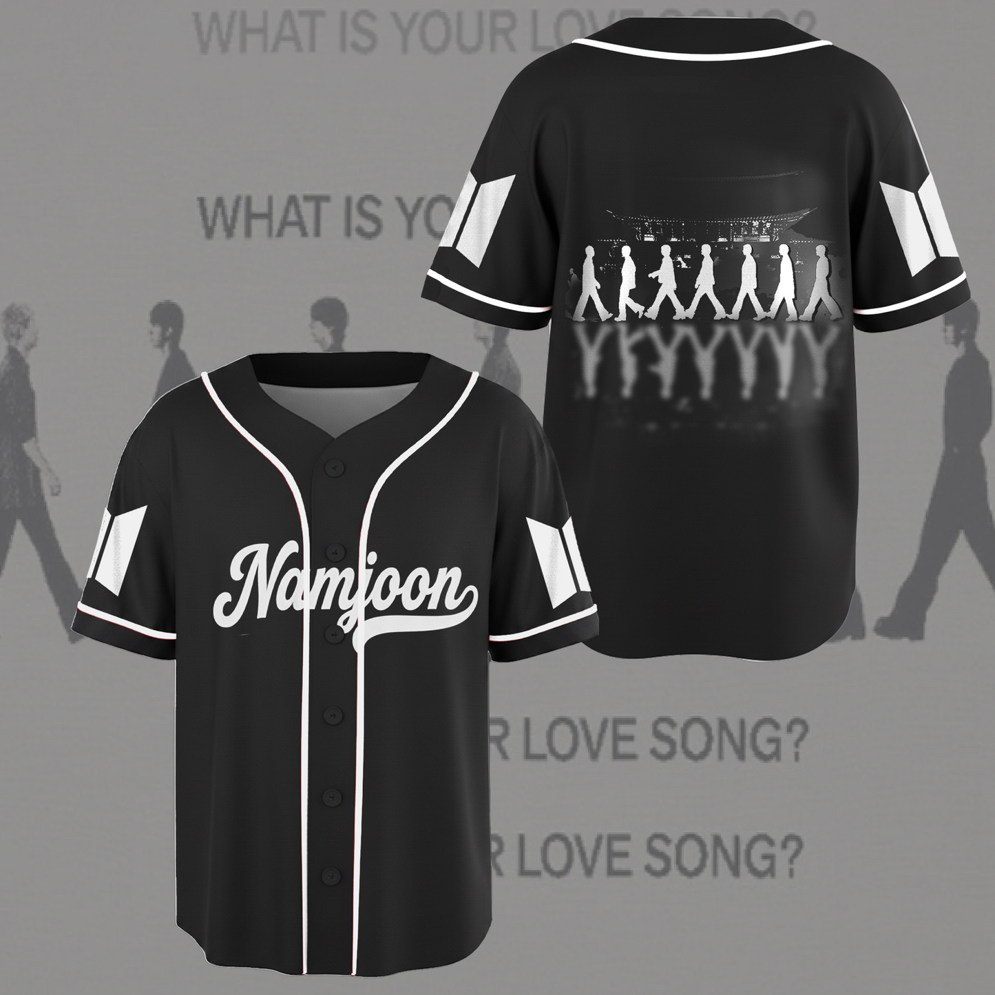 Seven Shadows BTS Crosswalk Baseball Jersey Fan Edition