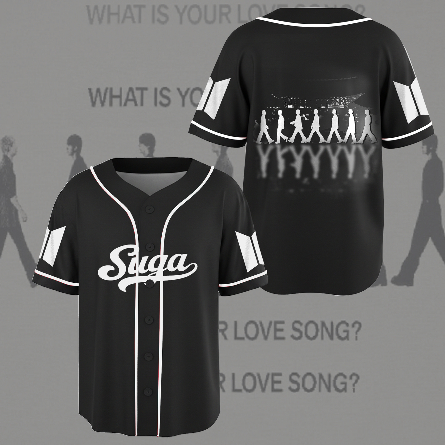 Seven Shadows BTS Crosswalk Baseball Jersey Fan Edition