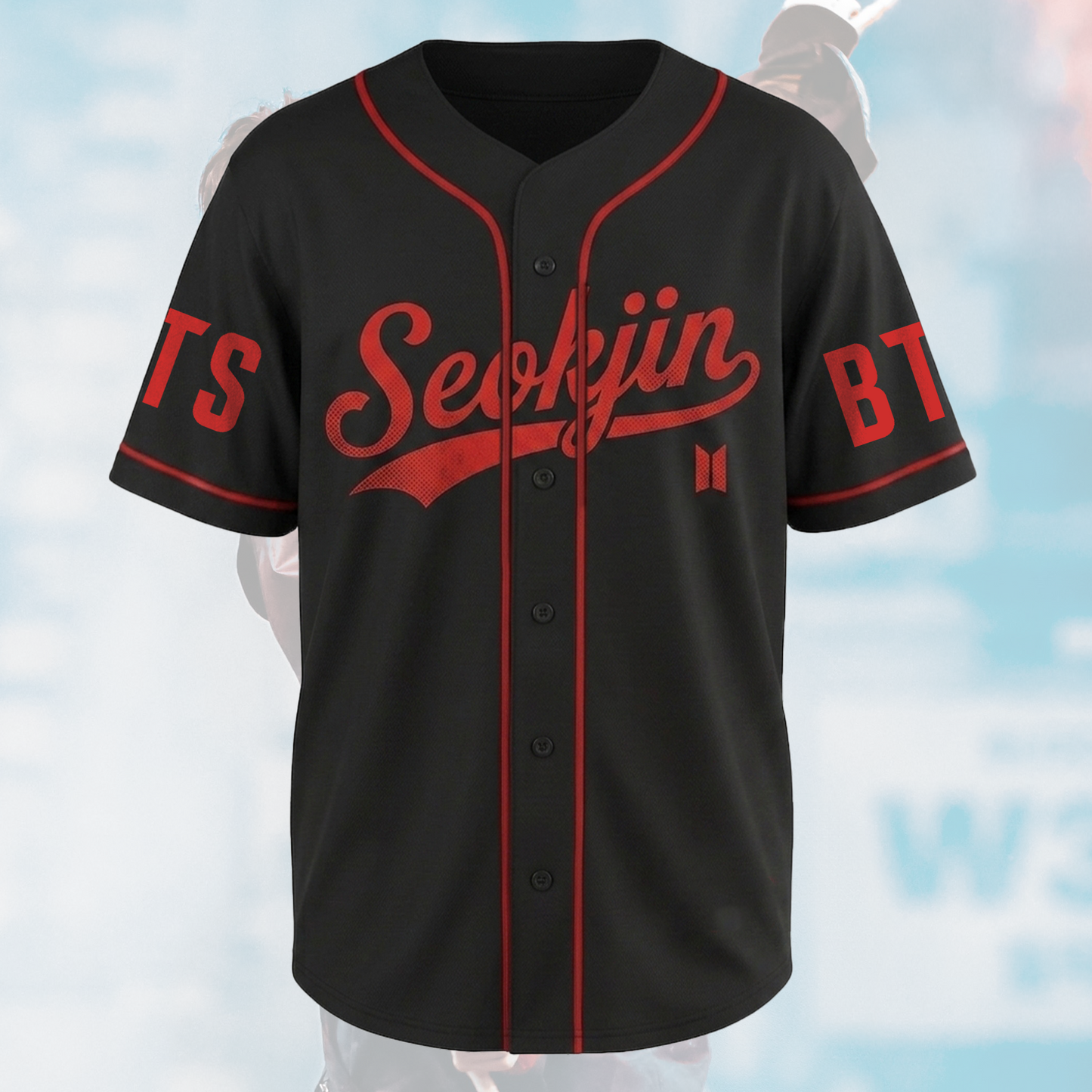 Worldwide Handsome Jin Arirang World Tour Baseball Jersey Army Edition