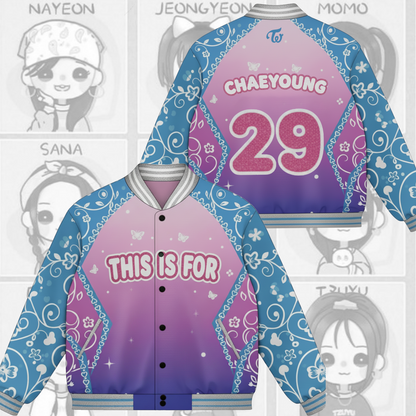 WAVESTEEᵀᴹ Floral Symphony Piece Twice This is Four  Baseball Jacket