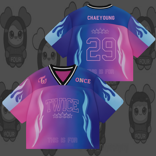 TWICE This Is For Ice Flame Duo Mix Mesh Jersey