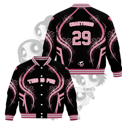 WAVESTEEᵀᴹ Twice Era The Pink Vision This is For Tour Baseball Jacket