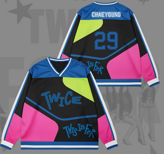 Twice This Is For World Tour Mesh Splicing Long Sleeved