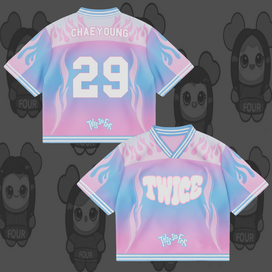 TWICE This Is For Pastel Flame Mix Mesh Jersey