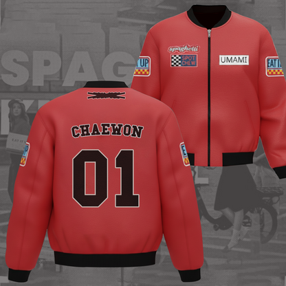 WAVESTEEᵀᴹ Le Sserafim Spaghetti Bomber Jacket Limited Album Edition