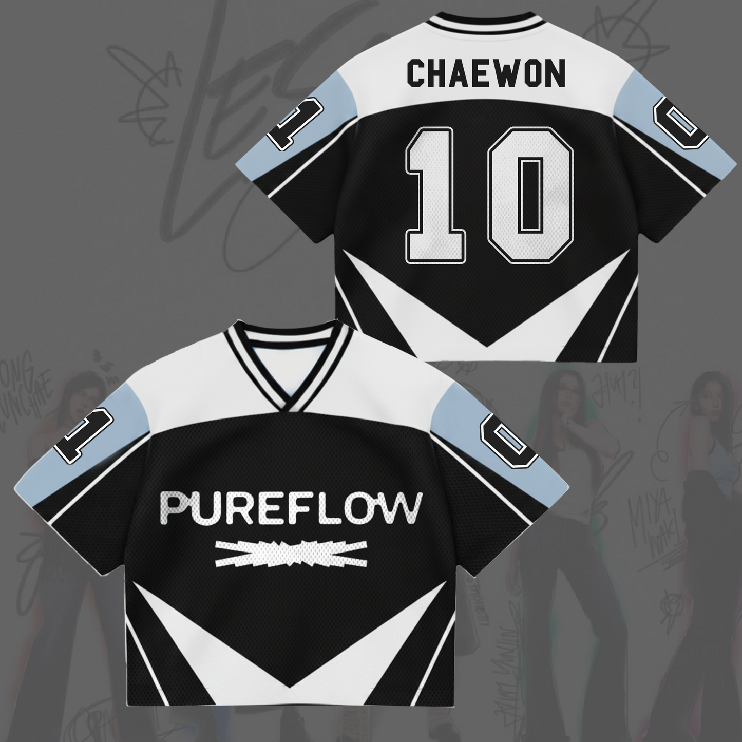 Le Sserafim Pureflow Come Back Mixed Mesh Jersey Gift For Fans