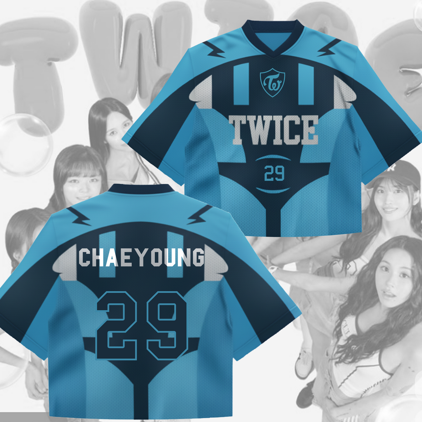 WAVESTEEᵀᴹ Train to World Tour Jersey By Twice Limited Mixed Mesh Jersey