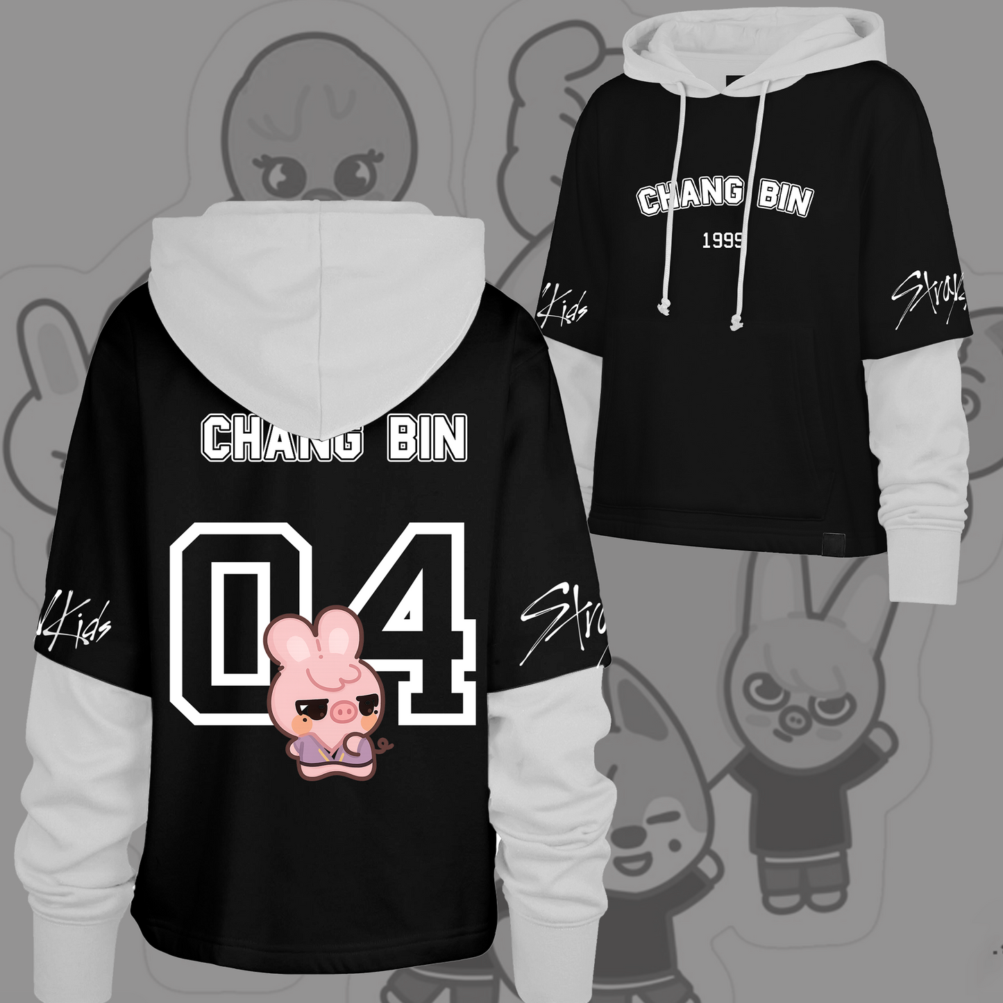 WAVESTEEᵀᴹ Skzoo Stray Kid limited Shortstop Hoodie