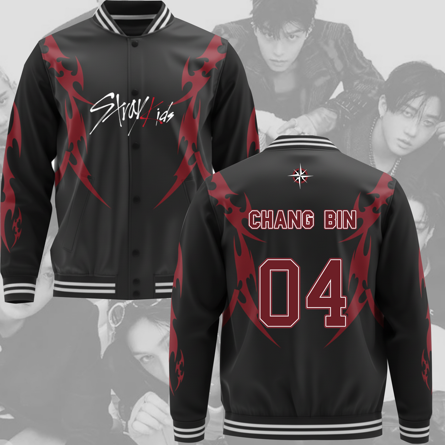 WAVESTEEᵀᴹ Stray Kid Tour DominATE Stay Baseball Jacket