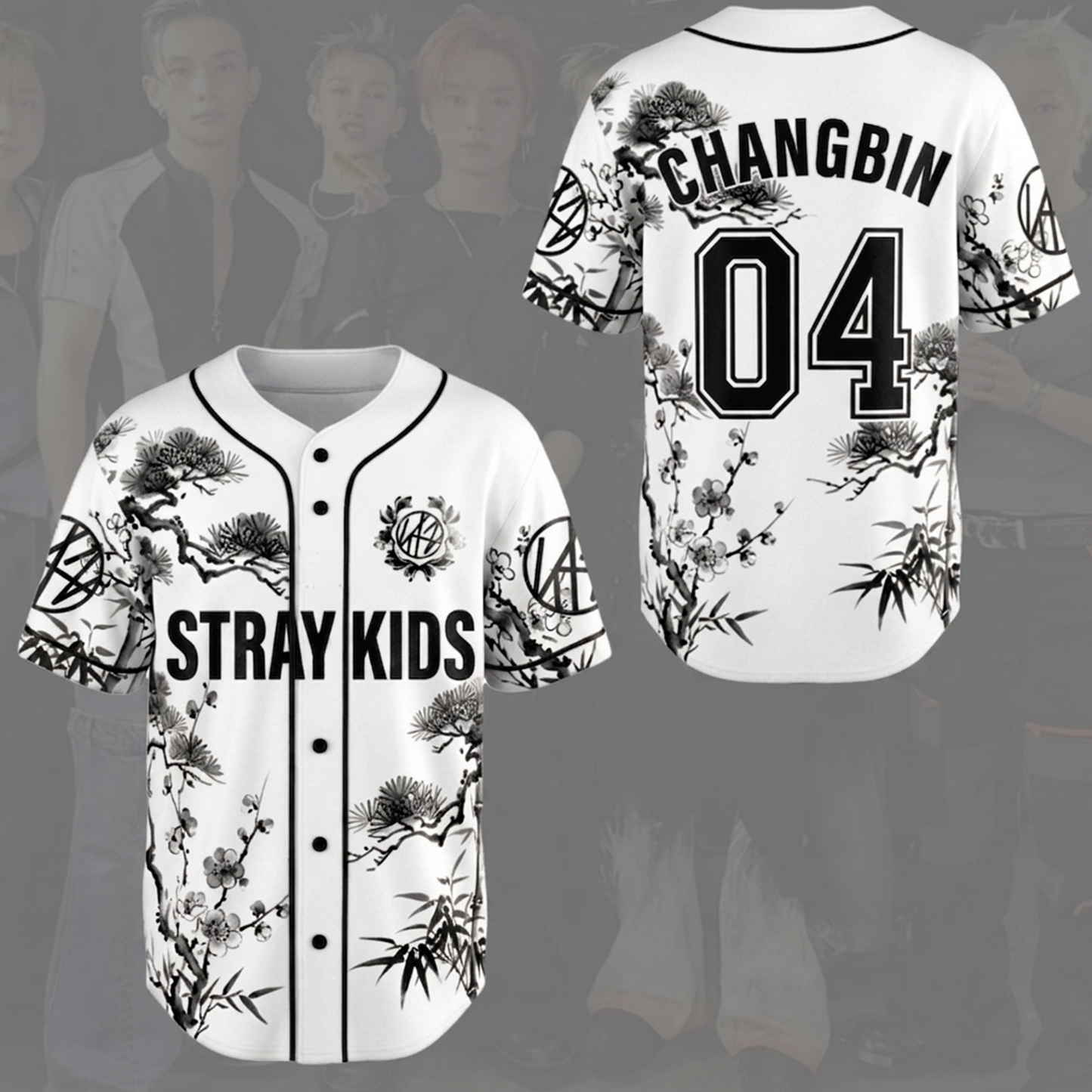 Magnificent Stray Kids STAY White Baseball Jersey Run It Tour Gift for Fan