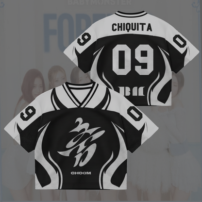 Babymonster Choom 2026 World Tour Mixed Mesh Jersey Gifts For Lovers