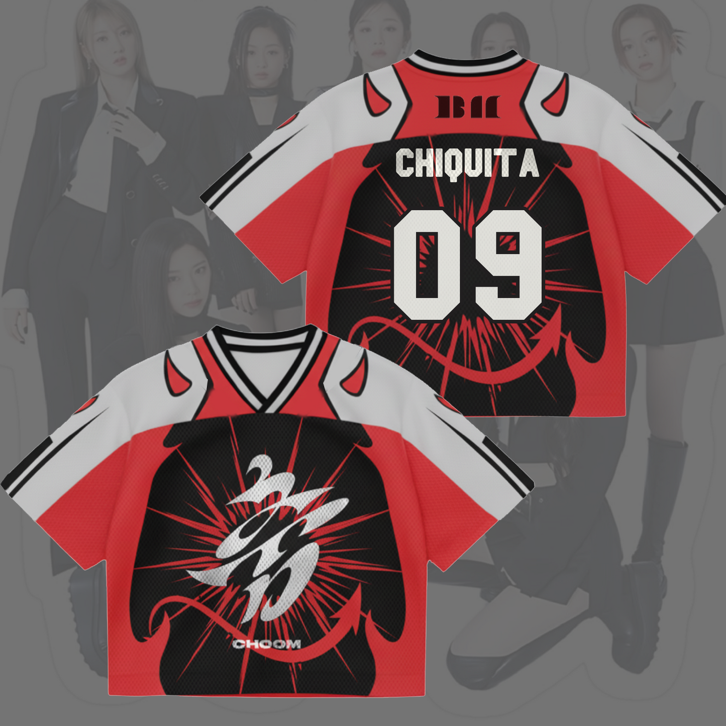 BABYMONSTER Choom Album Mixed Mesh Jersey Gifts For Fans