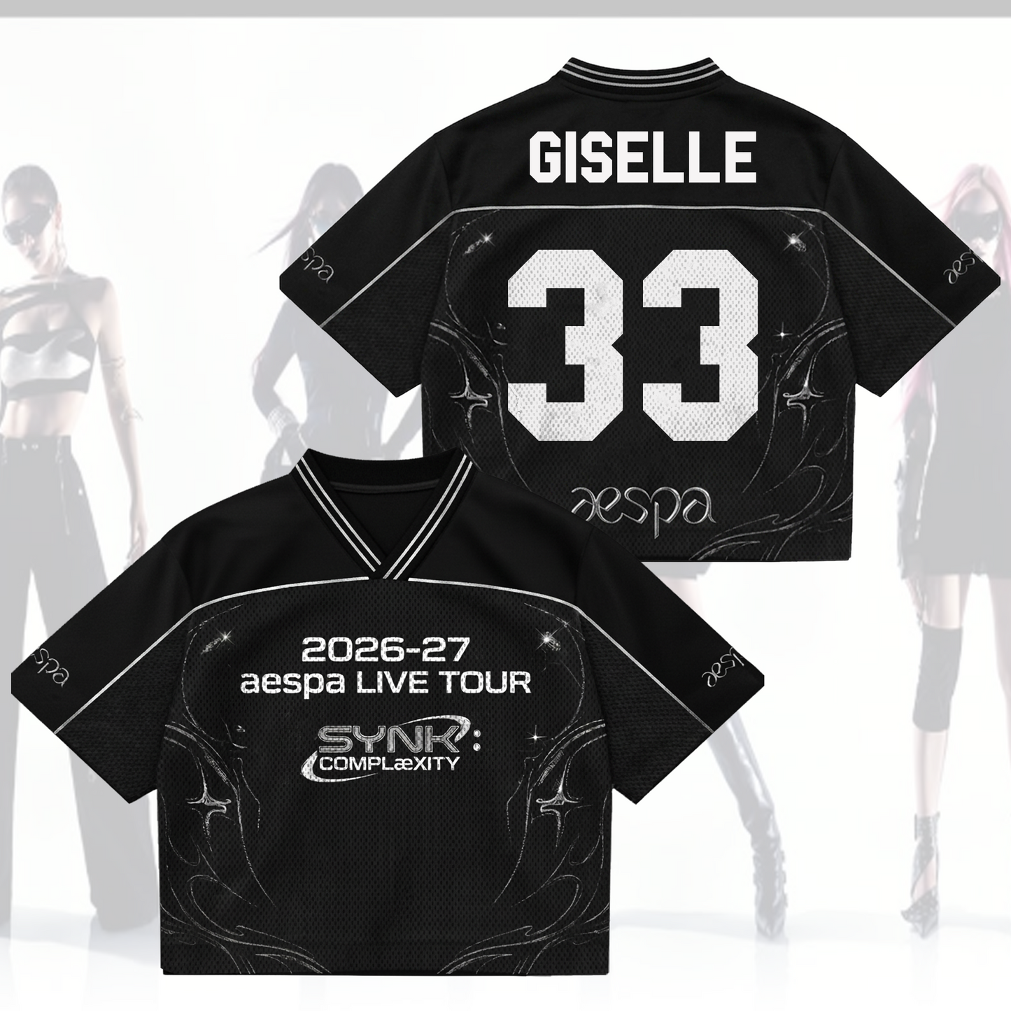 SYNK AESPA Live Tour Mixed Mesh Jersey Gift For Fans