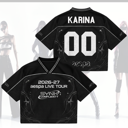 SYNK AESPA Live Tour Mixed Mesh Jersey Gift For Fans