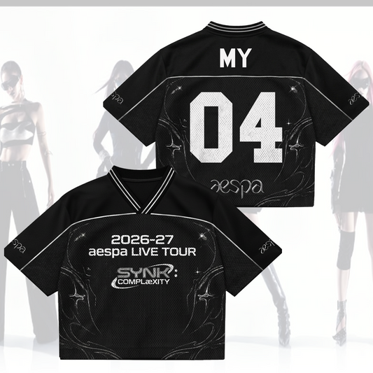 SYNK AESPA Live Tour Mixed Mesh Jersey Gift For Fans