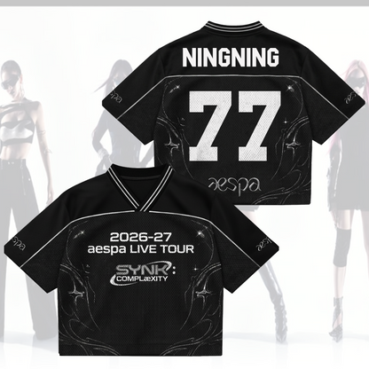 SYNK AESPA Live Tour Mixed Mesh Jersey Gift For Fans