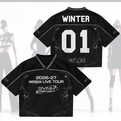 SYNK AESPA Live Tour Mixed Mesh Jersey Gift For Fans