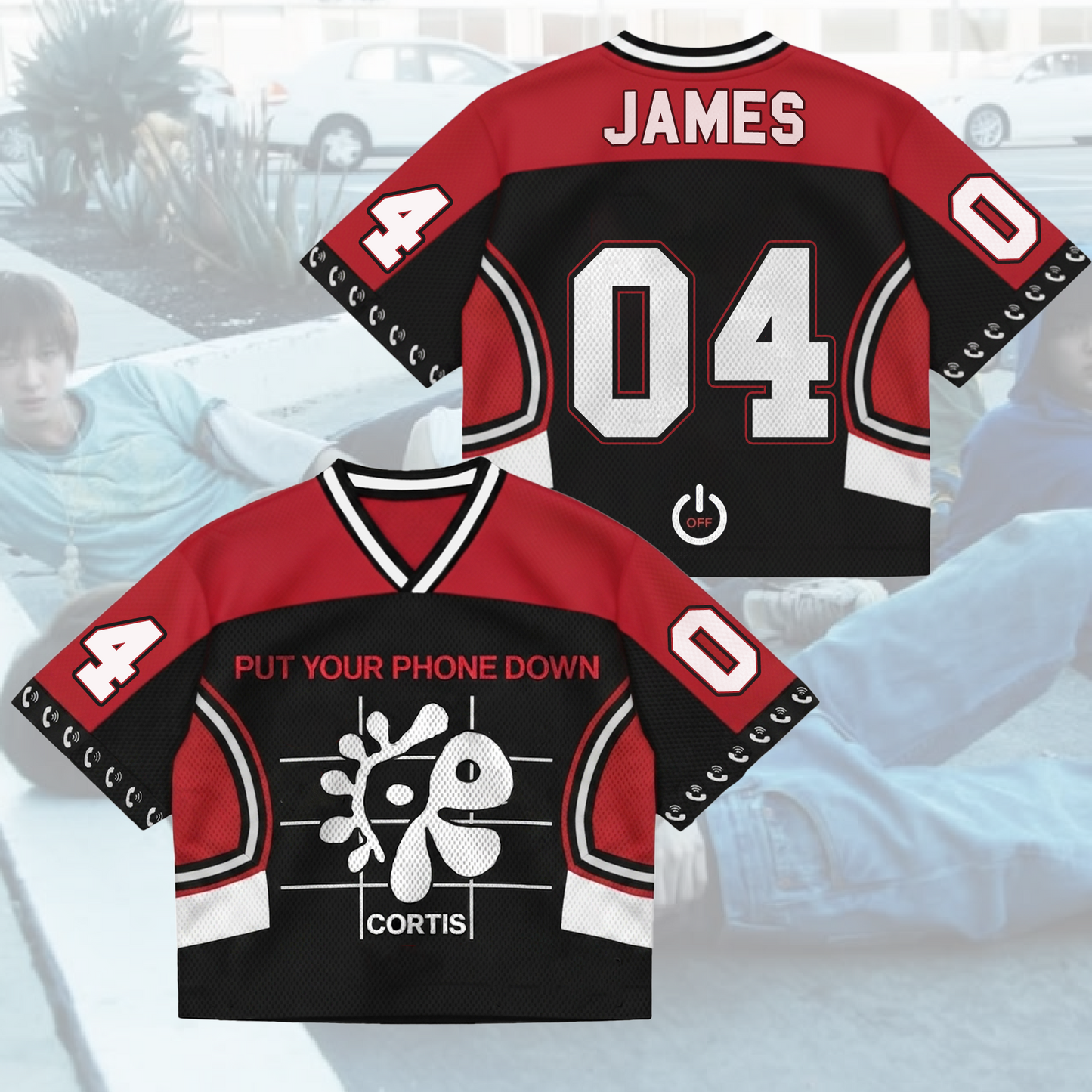 Out Of The Lines Cortis Put Your Phone Down  Tour Mixed Mesh Jersey
