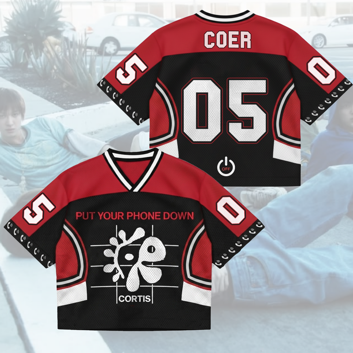 Out Of The Lines Cortis Put Your Phone Down  Tour Mixed Mesh Jersey