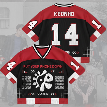 Put Your Phone Down Cortis Tour Mixed Mesh Jersey Fan Edition