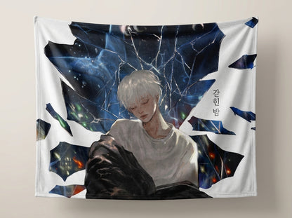 BTS Fan-Fleecedecke mit Gruppenfoto-Design, weiches K-Pop-Wohnaccessoire als Geschenk