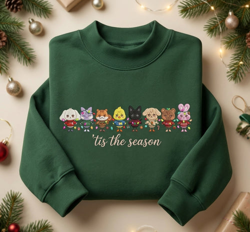 Ateez Tis The Season Christmas Embroidered Mockneck Sweatshirt Gift For Atiny