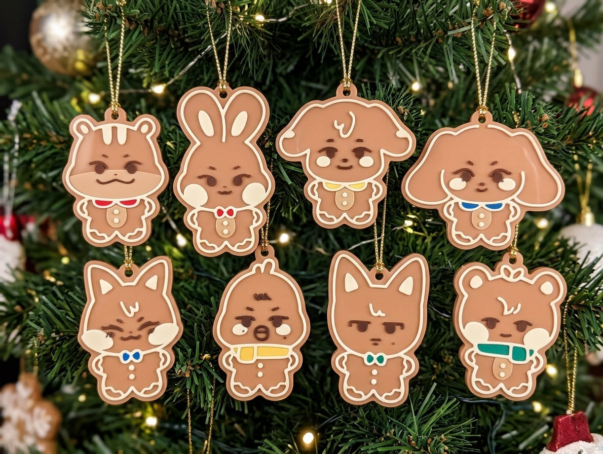 Ateez Aniteez Set Ornament Acrylic Ornament Christmas Tree Decor Gift For Fans