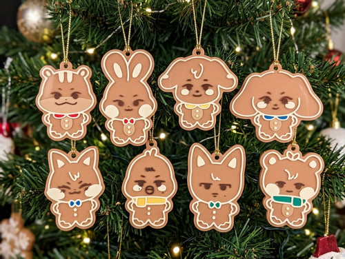Ateez Aniteez Set Ornament Acrylic Ornament Christmas Tree Decor Gift For Fans