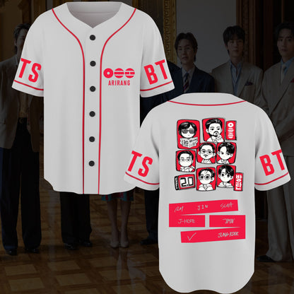 Cute BTS 20 Arirang World Tour Baseball Jersey
