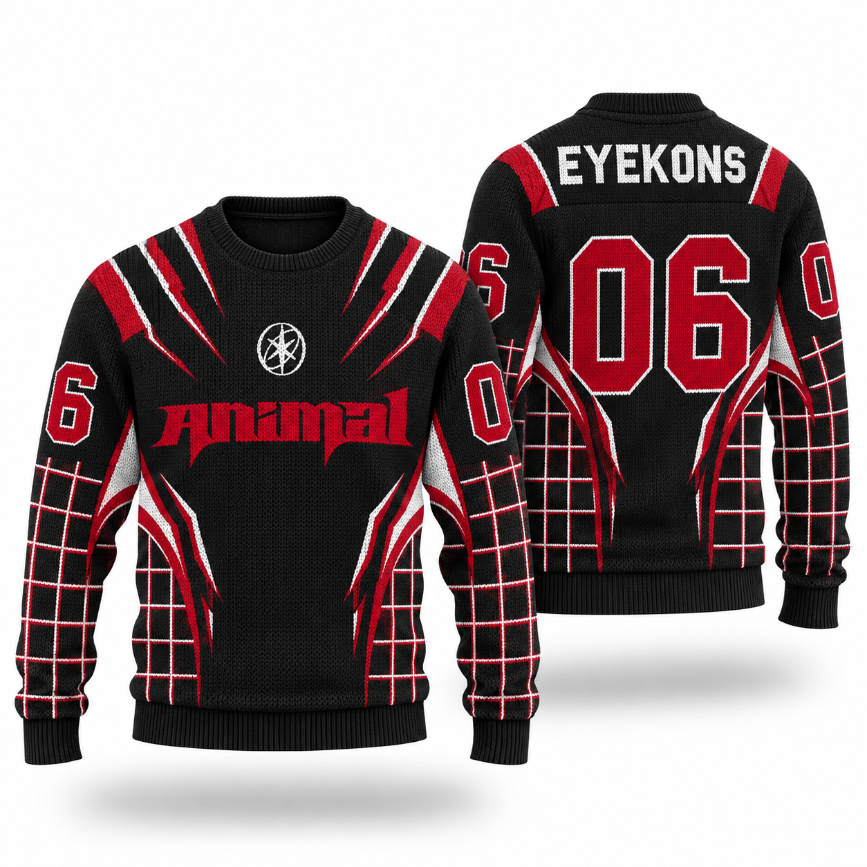 KATSEYE Gnarly Custom Name Number Ugly Christmas Sweater, Personalized EYEKONS Holiday Gift