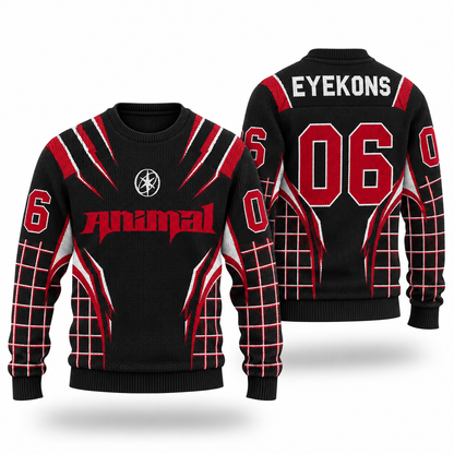 KATSEYE Gnarly Custom Name Number Ugly Christmas Sweater, Personalized EYEKONS Holiday Gift