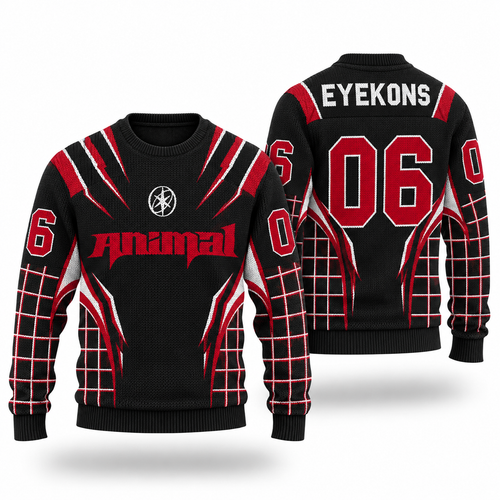KATSEYE Gnarly Custom Name Number Ugly Christmas Sweater, Personalized EYEKONS Holiday Gift