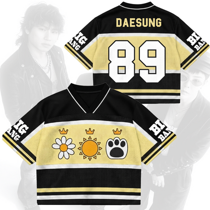 Grail BIGBANG 20th Anniversary Yellow Epic Tour Mixed Mesh Jersey Fan Gifts