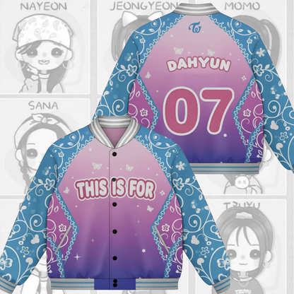 WAVESTEEᵀᴹ Floral Symphony Piece Twice This is Four  Baseball Jacket