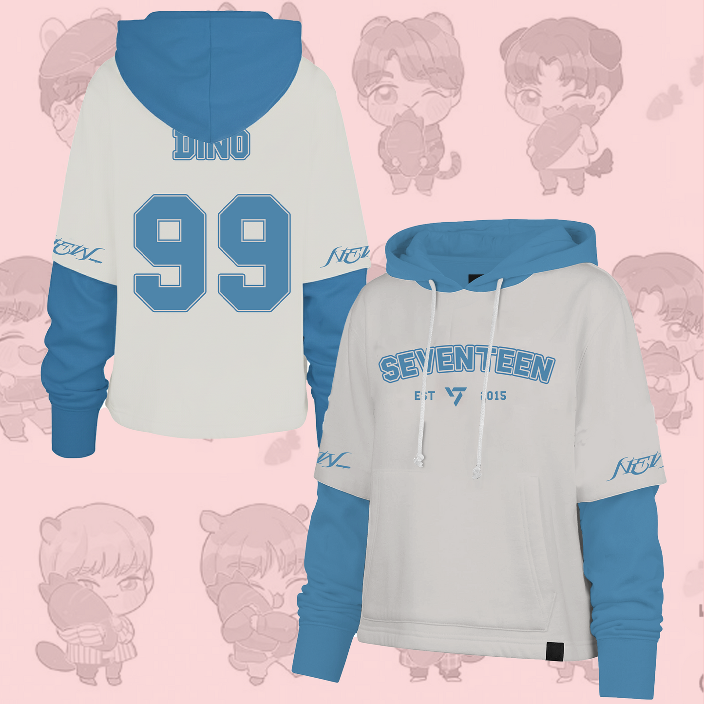WAVESTEEᵀᴹ Seventeen New World Tour Shortstop Hoodie